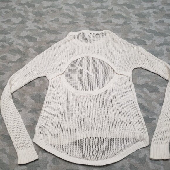 Free Press Sweater Womens Large White Pullover Long Sleeve - Picture 6 of 10